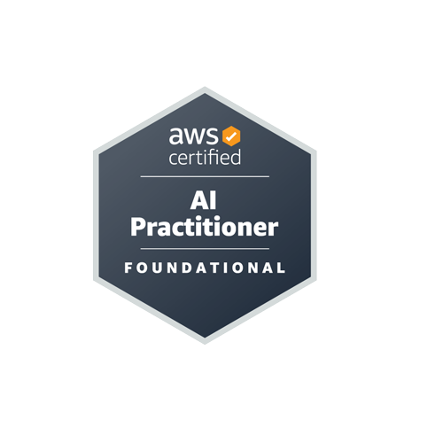 Official Amazon Web Services (AWS) badge for AWS Certified AI Practitioner