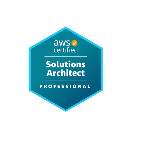 Official Amazon Web Services (AWS) badge for AWS Solutions Architect Professional
